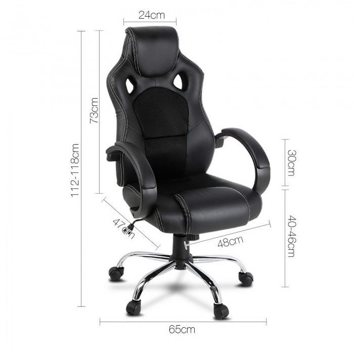 Racer Office Chair Black - Image 2