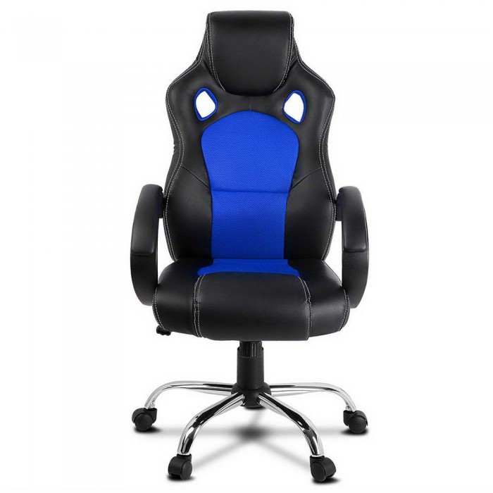 Racer Office Chair Black & Blue - Image 3