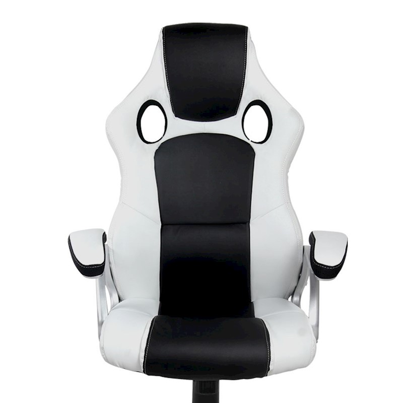 Racer Office Chair White & Black - Image 6