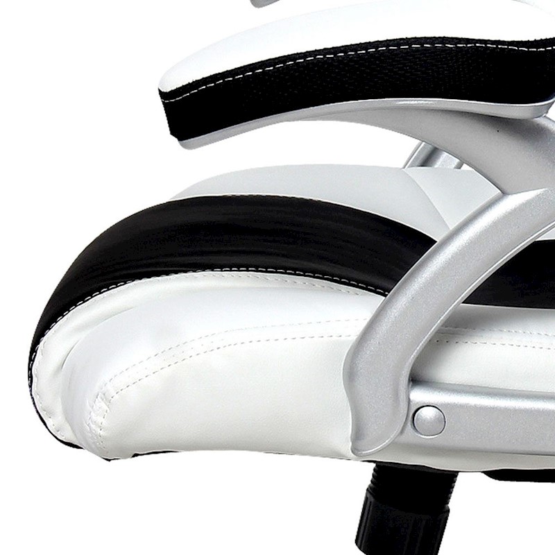 Racer Office Chair White & Black - Image 7