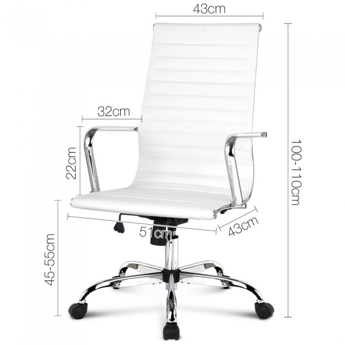 Replica Eames High Back Office Chair White - Image 2