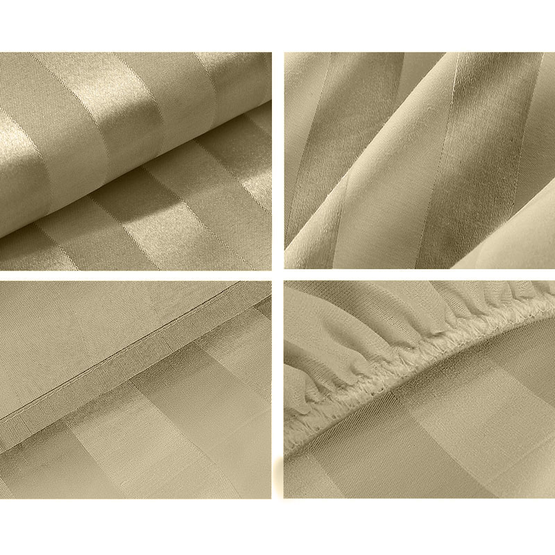 Sheet Set Luxury 1000TC Microfibre Cotton Satin Linen - Image 2