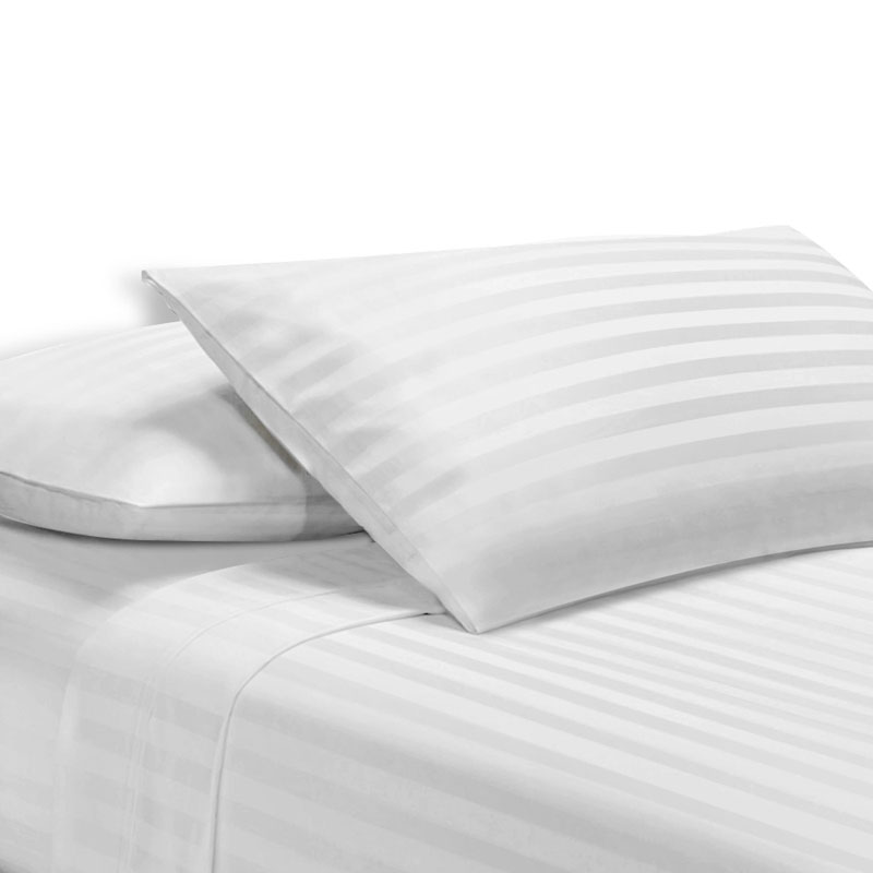 Sheet Set Luxury 1000TC Microfibre Cotton Satin White