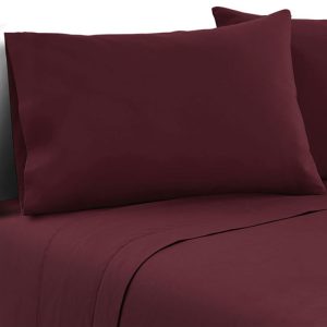 Sheet Set Luxury Microfibre Classic Burgundy