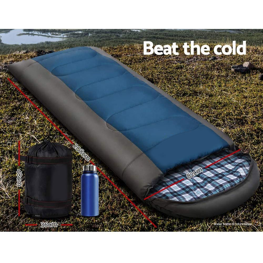 Sleeping Bag Thermal Navy Blue Single - Image 2