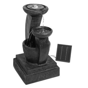 Solar Fountain 3 Tier Blue Style 2