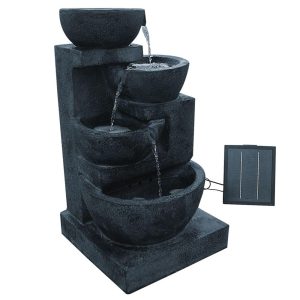 Solar Fountain 4 Tier Blue