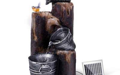 Solar Fountain LED 3 Tier Bucket