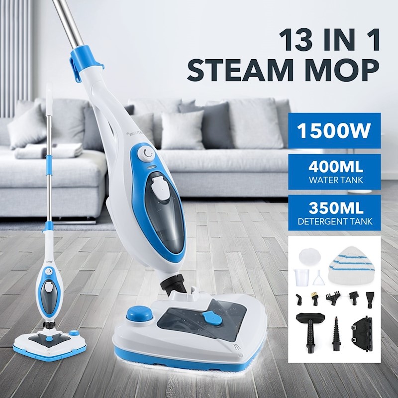Steam Mop 1500w 400ml 13 in 1 Blue - Image 3