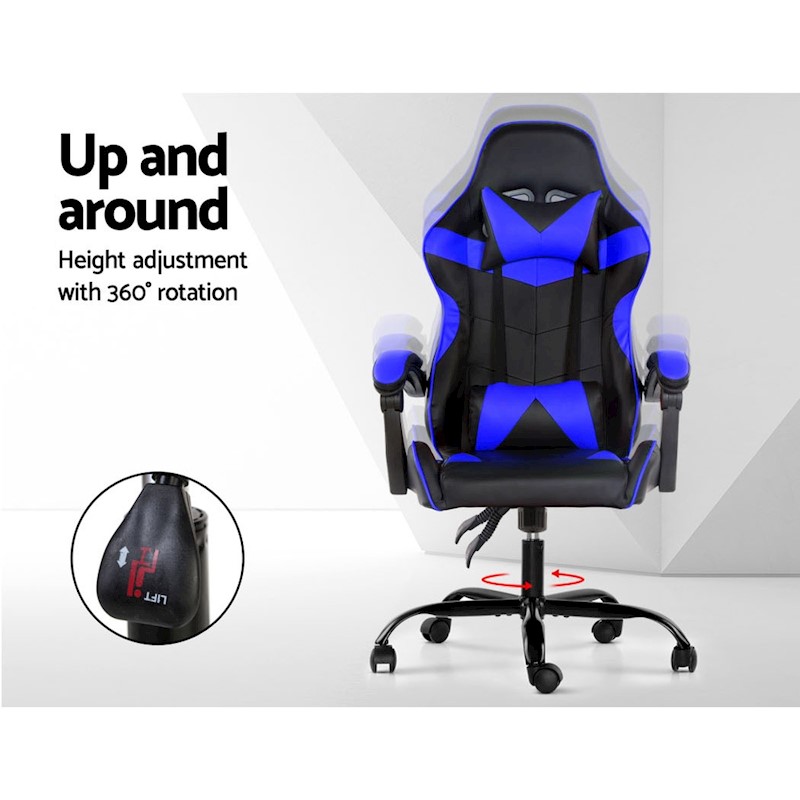Ultimate Comfort Gaming Chair Black & Blue - Image 6