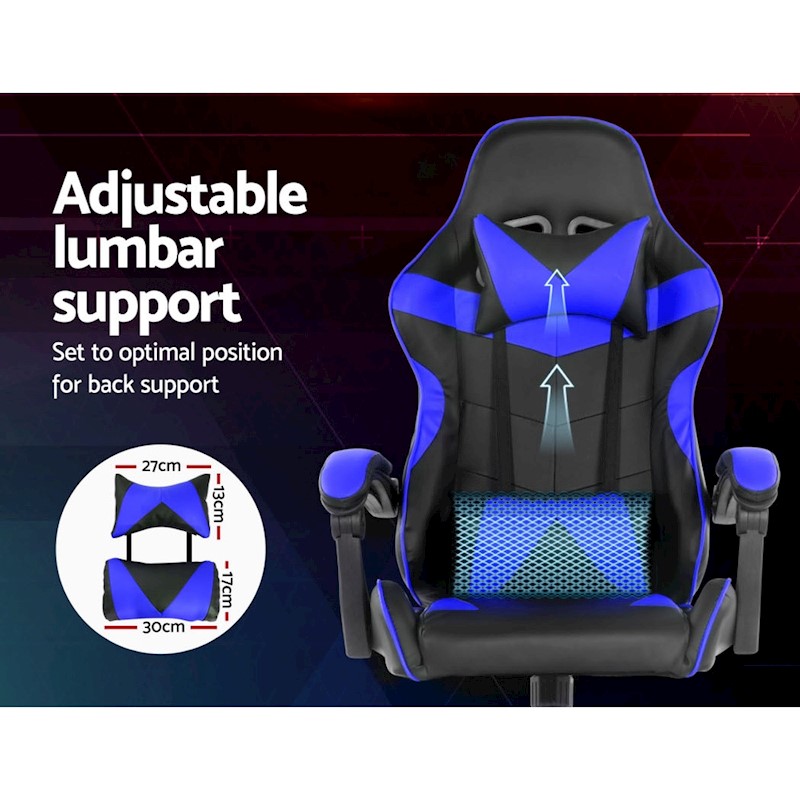 Ultimate Comfort Gaming Chair Black & Blue - Image 7