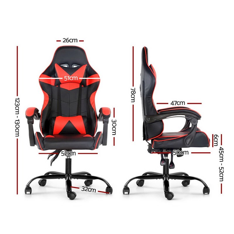 Ultimate Comfort Gaming Chair Mecka Black & Red - Image 2