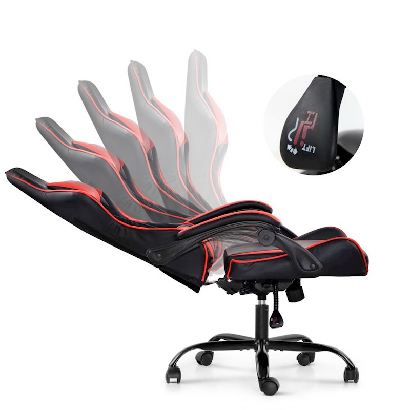 Ultimate Comfort Gaming Chair Mecka Black & Red - Image 3