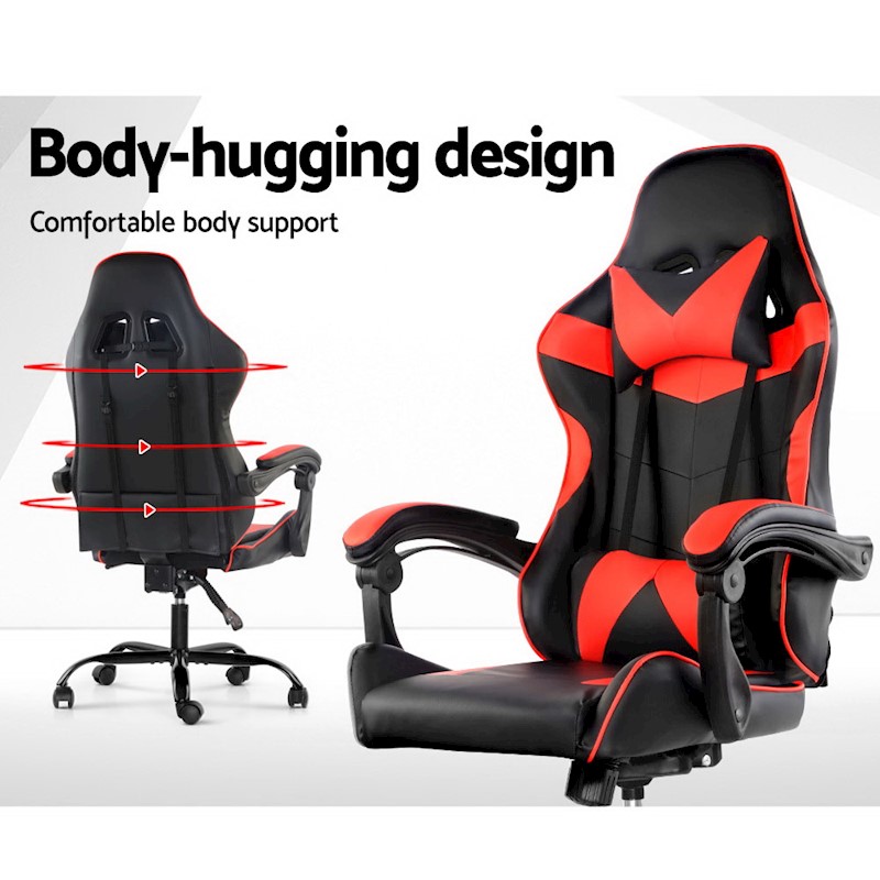 Ultimate Comfort Gaming Chair Mecka Black & Red - Image 5