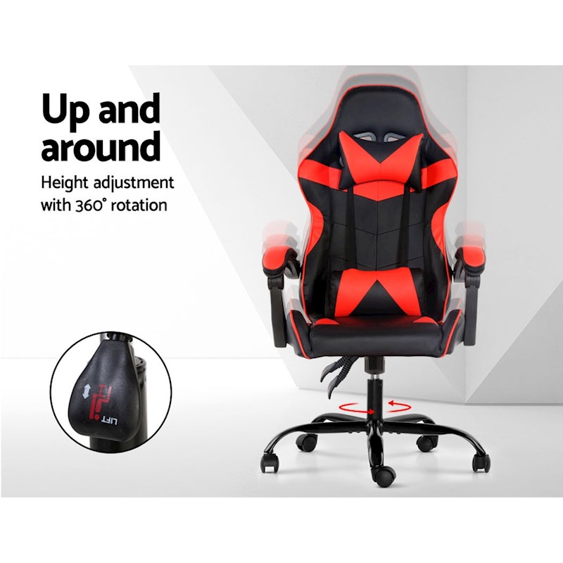 Ultimate Comfort Gaming Chair Mecka Black & Red - Image 6