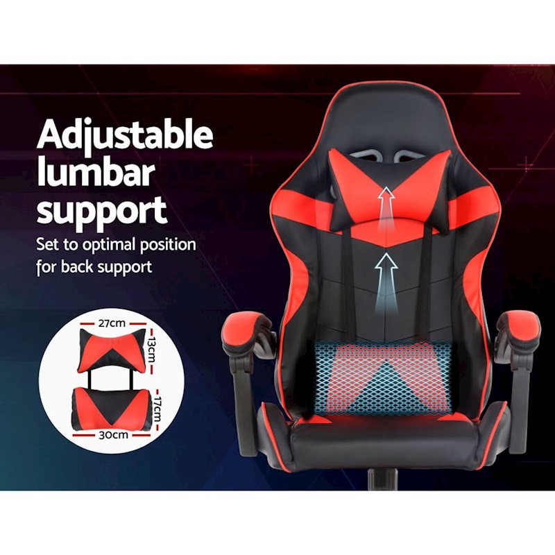 Ultimate Comfort Gaming Chair Mecka Black & Red - Image 7
