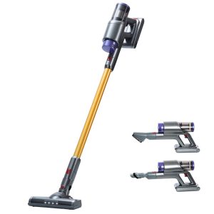 Vacuum Cleaner 150W Stick Cordless Bagless 2 Speed Gold & Grey