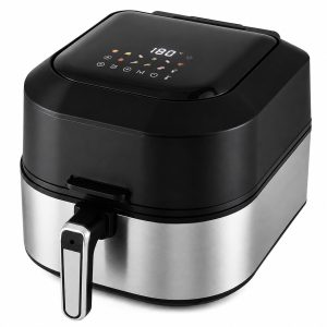 5.5L Air Fryer 1500W Grill Combo Black & Silver