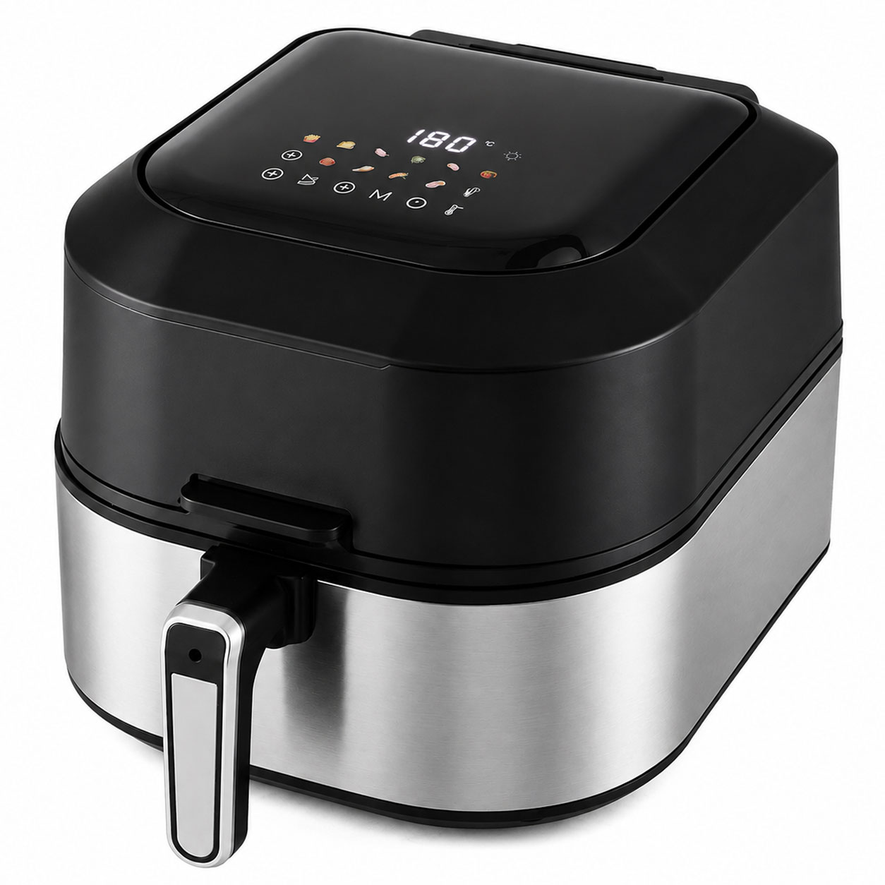 5.5L Air Fryer 1500W Grill Combo Black & Silver