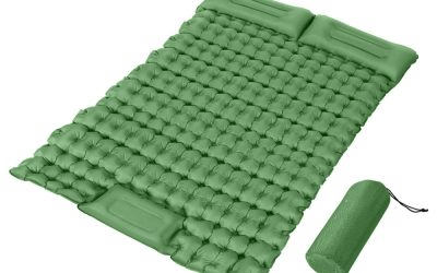Air Bed 9cm Self Inflating Camping Green Double