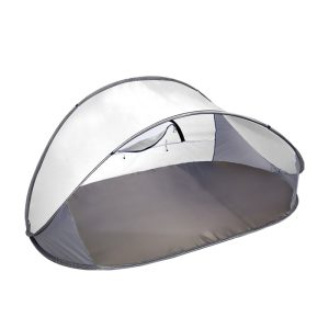 Beach Tent Pop Up Foldable 4 Person Grey