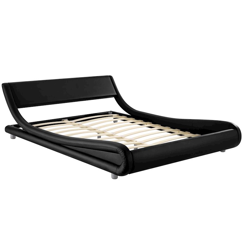 Leather Bed Frame Flio Black - Image 2
