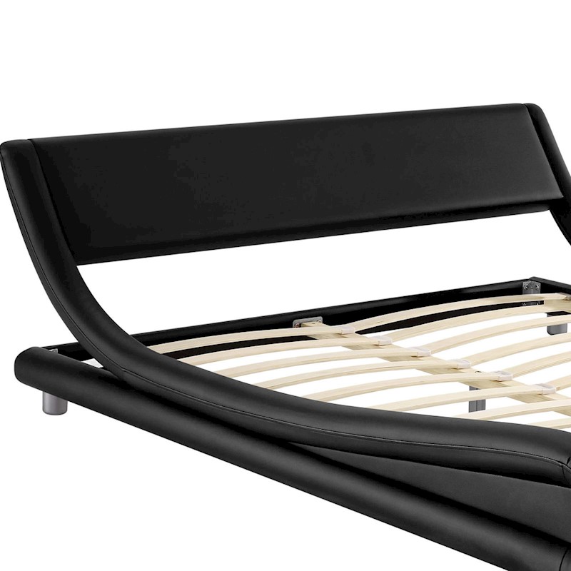 Leather Bed Frame Flio Black - Image 4