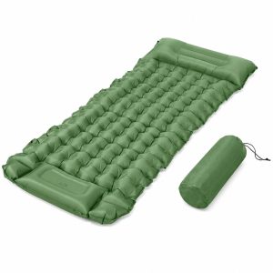 Air Bed 9cm Self Inflating Camping Green Single