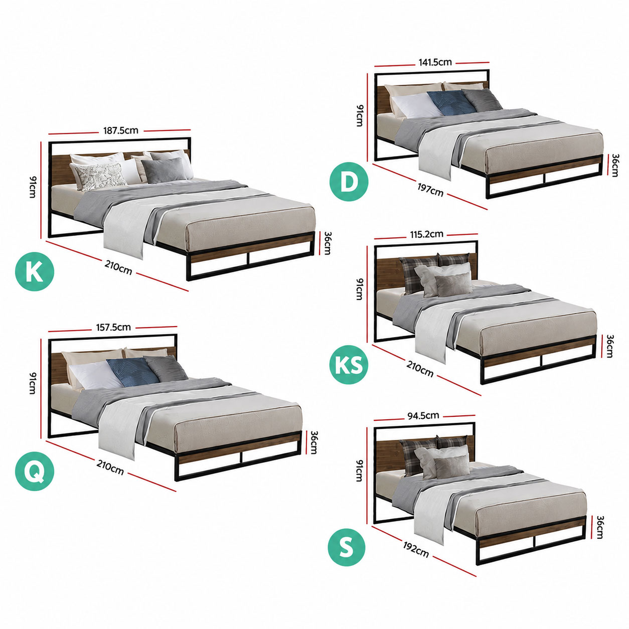 Metal Bed Frame Dane - Image 3