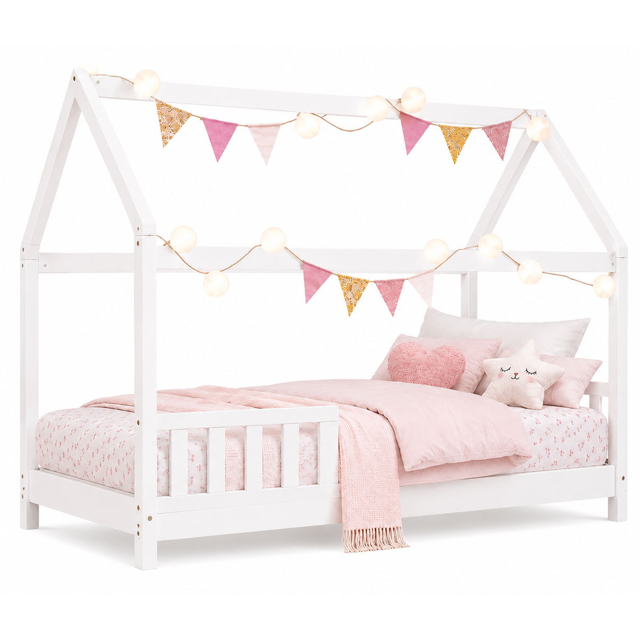 Montessori Kids Bed Frame Casa White