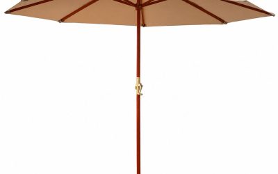 3m Outdoor Umbrella Wood Beige