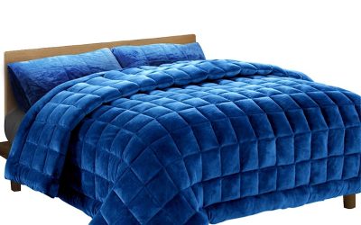 Quilt Faux Mink 500gsm Navy